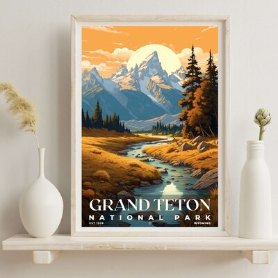 Grand Teton National Park Poster, Travel Art, Office Poster, Home Decor | S7 - image6